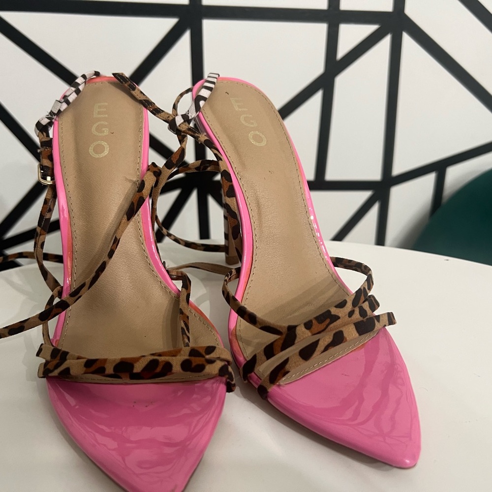 Ego high heels with cheetah and zebra print